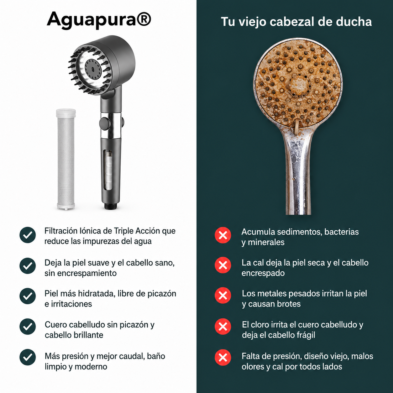 Aguapura | Salvá tu piel, tu pelo y tu salud del desastre del agua con sarro.